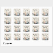 Christelijke Schrift Gezegde Wildflower Vierkante Sticker (Vel)