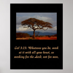 Christelijke Schrift Kol 3:23 Poster