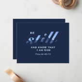 Christelijke Schrift Rustig Blauwe Berg Aangepast Notitiekaartje (Voorkant / Achterkant in situ)