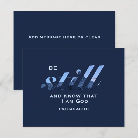 Christelijke Schrift Rustig Blauwe Berg Aangepast Notitiekaartje (Voorkant / Achterkant)