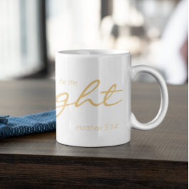 Christelijke Schrift Wees de Lichtgele Minimalist Koffiemok