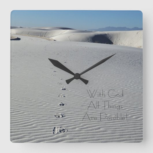 Christelijke Scriptklok Vierkante Klok (Voorkant)