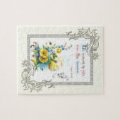 Christelijke scripts en  bloemen legpuzzel (Horizontaal)