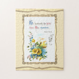 Christelijke scripts en bloemen legpuzzel