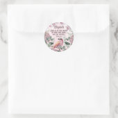 Christelijke scripts voor  Waterverf Bird Flowers Ronde Sticker (Tas)