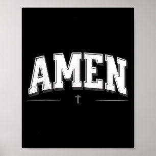 Christelijke Shirten voor mannen, amen Poster