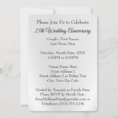 CHRISTELIJKE Silver 25th Jubileum Uitnodiging Kaar (Achterkant)