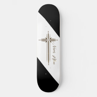 Christelijke skateboard geometrisch kruis Nooit Al