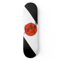 Christelijke skateboard zwaluwen in cirkel bij zon