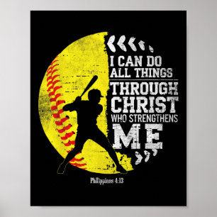 Christelijke Softll Ik kan alle dingen religieuze Poster