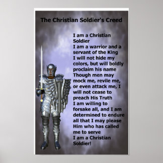 Christelijke soldaten gemaakt poster