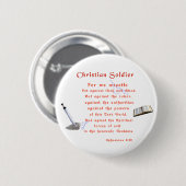 Christelijke soldaten ronde button 5,7 cm (Voorkant /achterkant)