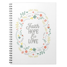 Christelijke spiral Note Book Faith Hope Geloof Notitieboek