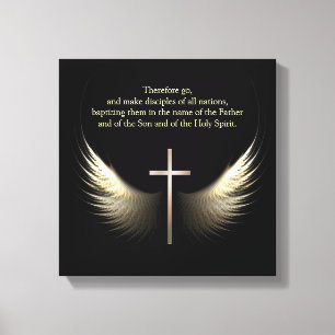 Christelijke Spirit en aangepaste bijbeltekst Canvas Afdruk