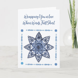 Christelijke sympathiekaart met Blue Star Kaart