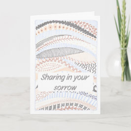 Christelijke Sympathy Card Bruine Striations Ontwe Bedankkaart