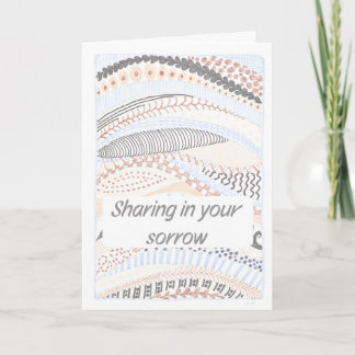 Christelijke Sympathy Card Bruine Striations Ontwe Bedankkaart