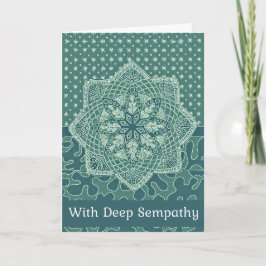 Christelijke Sympathy Card Green Doodle Design Bedankkaart