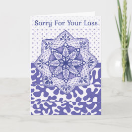Christelijke Sympathy Card Paarse Doodle Design Bedankkaart