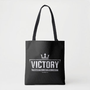 CHRISTELIJKE T SHIRT MANNEN Overwinning Jezus Bi Draagtas