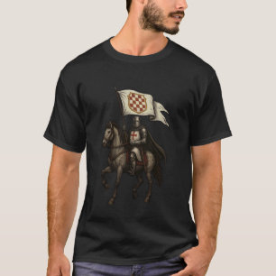 Christelijke Tempeliersridder met Herceg Bosna-vla T-shirt