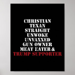 Christelijke Texaan Rechte Ontwoken Wapenbezitter Poster