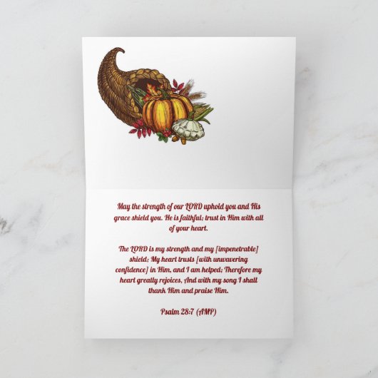 Christelijke Thanksgiving kaart (Binnen)