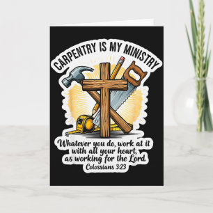 Christelijke timmerman timmerwerk is mijn bedienin kaart
