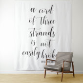 Christelijke Trouwachtergrond | Drie streng touw Wandkleed (In situ)