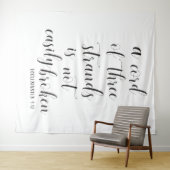 Christelijke Trouwachtergrond | Driedraads Touw Wandkleed (In Situ (horizontaal))