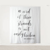 Christelijke Trouwachtergrond | Driedraads Touw Wandkleed (Voorkant)