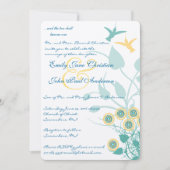 Christelijke Trouwkaart Kolibries Bloemen Kaart (Voorkant)