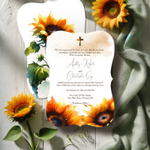 Christelijke Trouwkaarten - Zonnebloemen