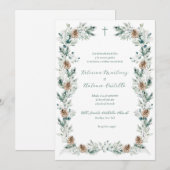 Christelijke Trouwuitnodiging Spaanse Huwelijk Kaart (Voorkant / Achterkant)