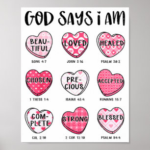 Christelijke Valentijn God Zegt Bijbelverzen Harte Poster