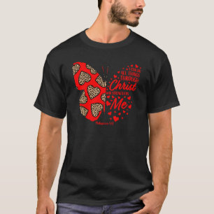Christelijke Valentijn S Day Hare Cheetah Print Bu T-shirt