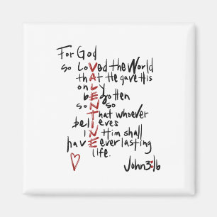 Christelijke Valentijnse Johannes 3_16 Voor God zo Magneet