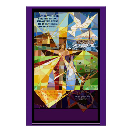 Christelijke Vasten Pasen Banner Perfect Poster (Voorkant)