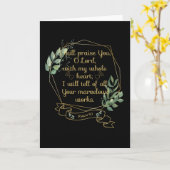 Christelijke vergelijkend onderzoek Psalm 9 1 Kaart (Gele Bloem)