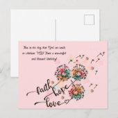 Christelijke verjaardagsansichtkaart briefkaart (Voorkant / Achterkant)