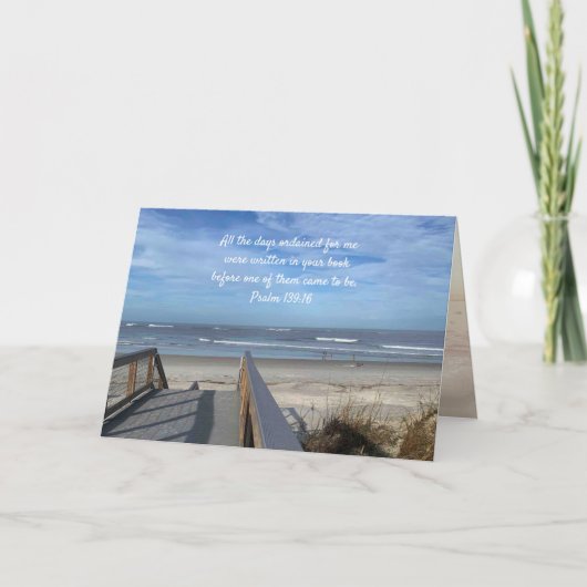 Christelijke verjaardagsdagen van mijn levensscrip bedankkaart (Voorkant)