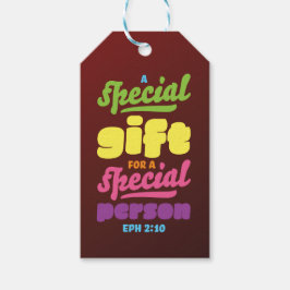 Christelijke Verjaardagsdoop Dank u de Schrift Cadeaulabel