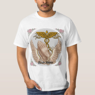 Christelijke verpleegkundige handen t-shirt