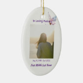 Christelijke Viering Life Remembrance Butterfly Keramisch Ornament (Rechts)