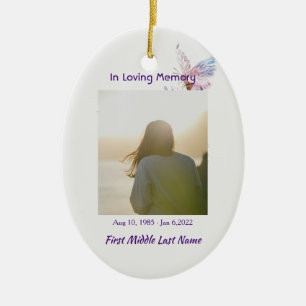 Christelijke Viering Life Remembrance Butterfly Keramisch Ornament