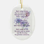 Christelijke Viering Life Remembrance Butterfly Keramisch Ornament (Achterkant)