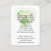 Christelijke viering van het leven, Service Hummin Visitekaartje (Achterkant)