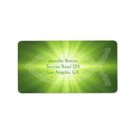 Christelijke vis groen adreslabel etiket