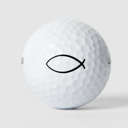Christelijke Vis (Ichthys) Symbool Golfballen (Voorkant)