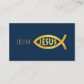 Christelijke vis JESUS | INSPIREREND Visitekaartje (Voorkant)